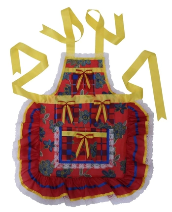 35A AVENTAL JUNINO BANDEIRA ADULTO