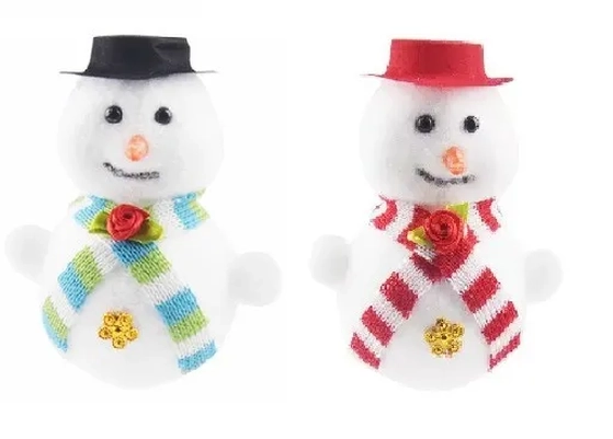 901025 ENFEITE BONECO DE NEVE 9CM C/2