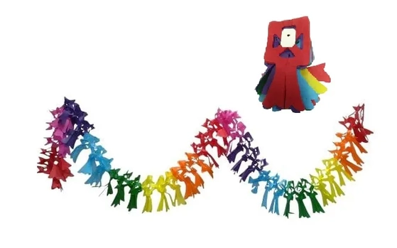 XY-28 ENFEITE JUNINO GUIRLANDA DE PAPEL 3MTS