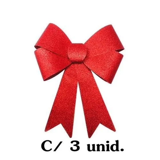 901058 ENFEITE LACO FLOCADO 9X11CM C/3