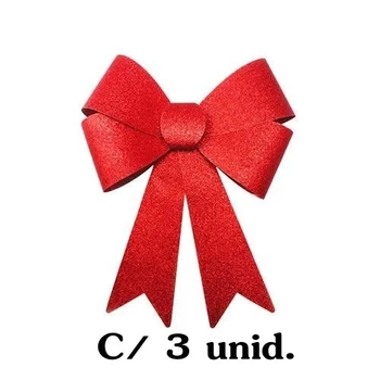 901058 ENFEITE LACO FLOCADO 9X11CM C/3