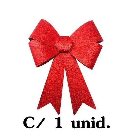 901060 ENFEITE LACO FLOCADO 26X17CM C/1