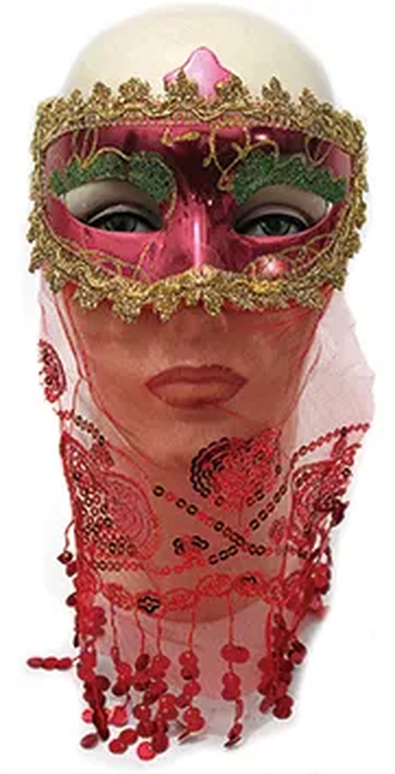 NYR6862/MOD6862 MASCARA EM PAETE C/VEU