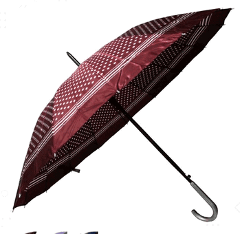 5088-16 GUARDA-CHUVA SEMI-AUTOMATICO ESTAMPA DE BOLINHAS