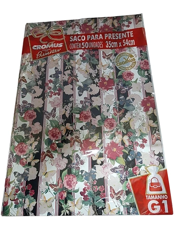 99580027 SACO P/PRESENTE METAL/PEROL 35X54 FEMININA C/50