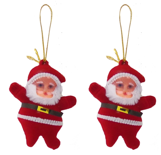 834995 PAPAI NOEL VELUDO 6CM C/2