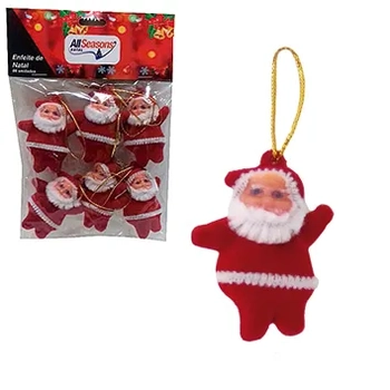 834998 PAPAI NOEL VELUDO 6CM C/3
