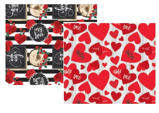 99580048 SACO P/PRESENTE METAL/PEROL 20X29 ROMANTICO C/50