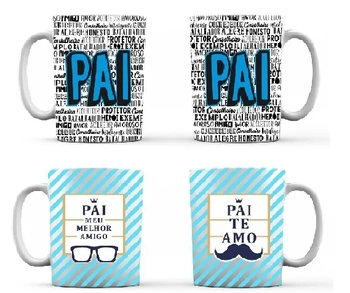 U11-37 CANECA RETA 300ML PAI FAIXA PREMIUM SEM CAIXA