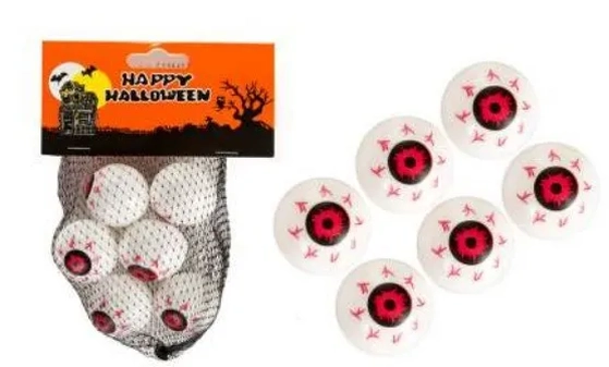 H080 ENFEITE HALLOWEEN OLHO C/6