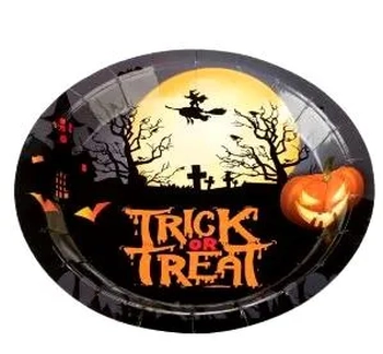 MX158R PRATO PAPEL HALLOWEEN DOCE OU TRAVESSURA