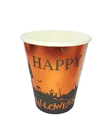 MW158C COPO DE PAPEL METALIZADO HAPPY HALLOWEEN