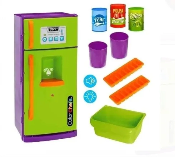 417 COLOR CHEFS KIT GELADEIRA COM SOM E LUZ