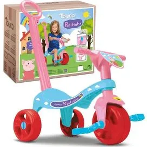 0637 TRICICLO TCHUCO PEPITINHA C/HASTE
