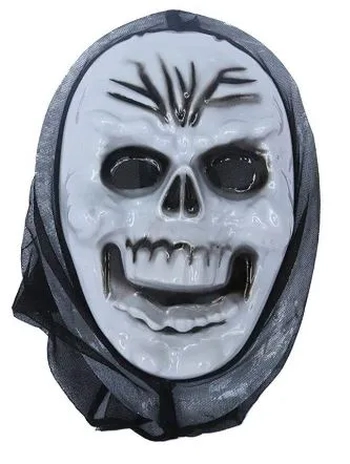 Q23039 MASCARA CAVEIRA C/CAPUZ