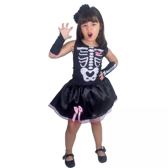 2383 FANTASIA ESQUELETINHO VESTIDO M
