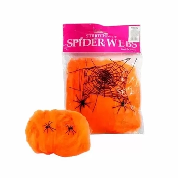 HAL-TEI-LA ENFEITE TEIA DE ARANHA LARANJA 20G