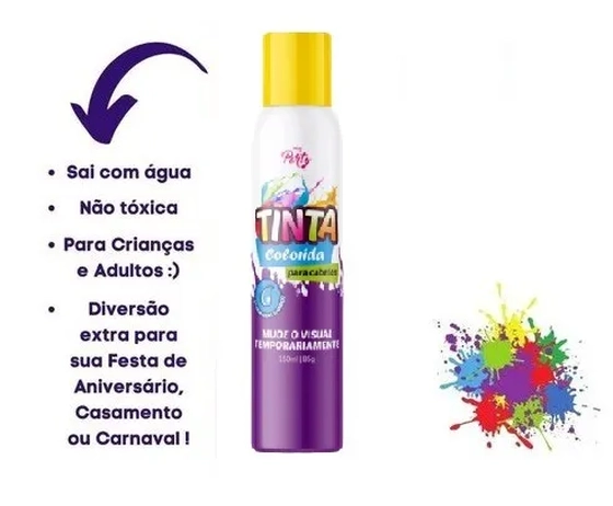 AE2600035 TINTA P/ CABELO AE AMARELA NEON 150ML MY PARTY
