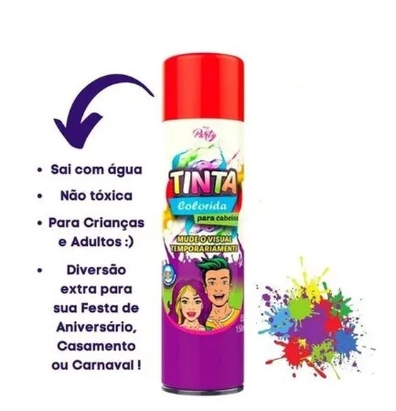AE2600042 TINTA P/ CABELO AE VERMELHO NEON 150ML MY PARTY