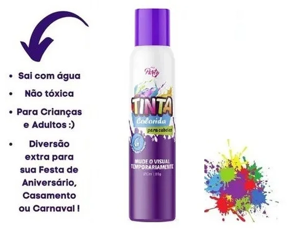 AE2600030 TINTA P/ CABELO AE VIOLETA NEON 150ML MY PARTY