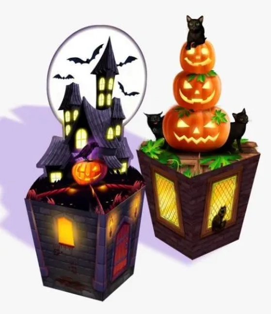 1289 ENFEITE P/MESA HALLOWEEN C/2