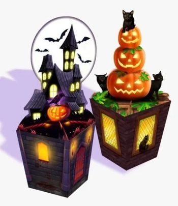 1289 ENFEITE P/MESA HALLOWEEN C/2