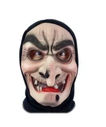 10024 MASCARA LATEX C/CAPUZ BRUXA MA
