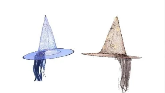 7A60 CHAPEU DE BRUXA C/ CABELO