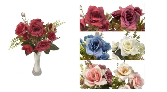 03371 MINI BUQUE DE ROSAS DIAMANTES X 7