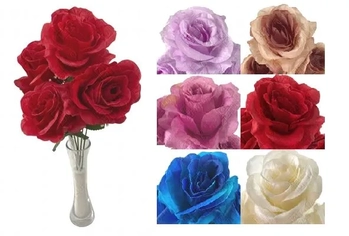 07974 BUQUE DE ROSAS X 5 43CM
