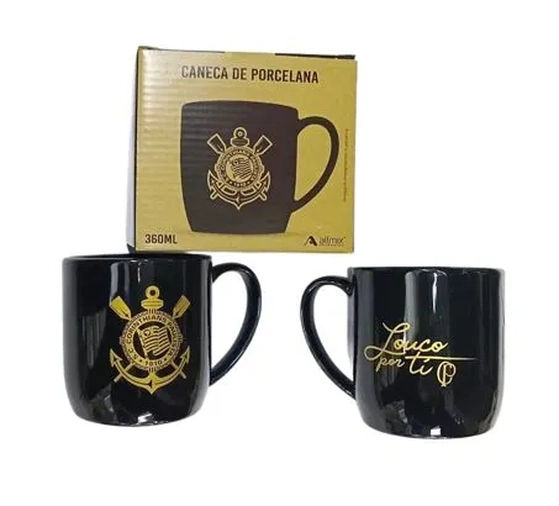 753090 CANECA PORCELANA 300ML CORINTNHIANS - LICENCIADO