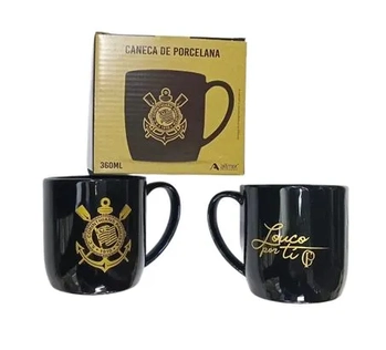 753090 CANECA PORCELANA 300ML CORINTNHIANS - LICENCIADO