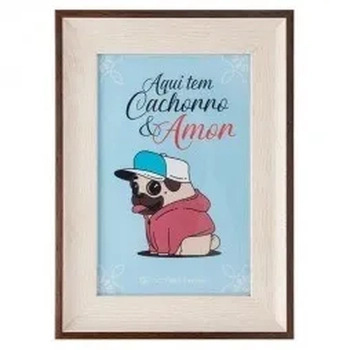 CB1304 PORTA RETRATO B MDF VIDRO E PLASTICO 10X15CM