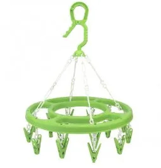 CK4152 VARAL REDONDO 18 PRENDEDORES PLASTICO 34X34CM (1UN)