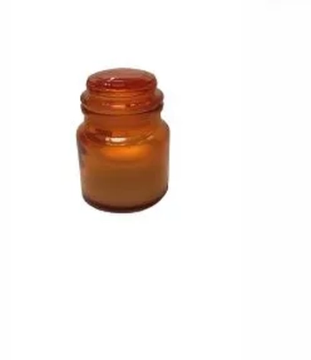 DAM156 VELA PARAFINA C/SUPORTE DE VIDRO 6X8,5CM