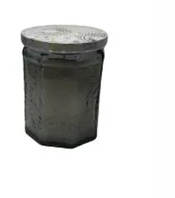 DAM143 VELA PARAFINA C/SUPORTE DE VIDRO 7X8,8CM