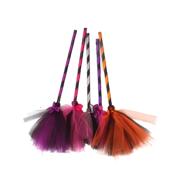 13279 VASSOURA BRUXA COLORIDA C/TULE