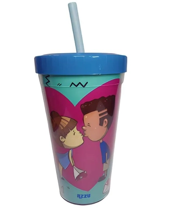 20.21-4 COPO ACRILICO CANUDO  LOVE 600ML