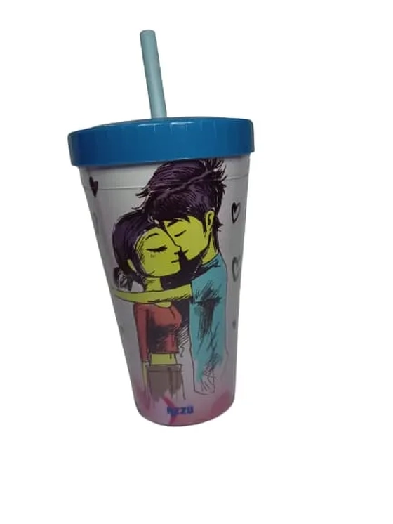 20.21-5 COPO ACRILICO CANUDO  LOVE 600ML