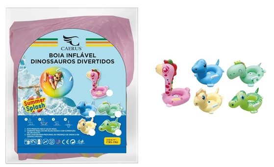 CRS-1961 BOTE DINOS DIVERTIDOS C/FRALDA 45X58CM