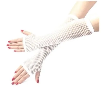 Q18494 LUVA ARRASTAO CURTA PRETA E BRANCO