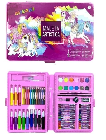 MS-68G ESTOJO ESCOLAR C/68 PEÇAS MENINA