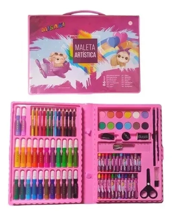 MS-86G ESTOJO ESCOLAR C/86 PEÇAS MENINA