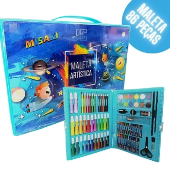 MS-86B ESTOJO ESCOLAR C/86 PEÇAS MENINO