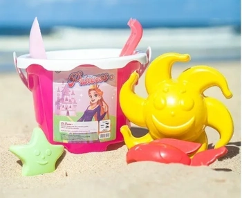 BALDE CASTELINHO 16X17CM C/6 ACESSORIOS