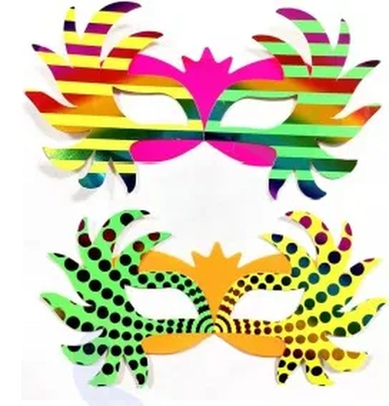 904202 MASCARA DE PAPEL COLORIDO C/6