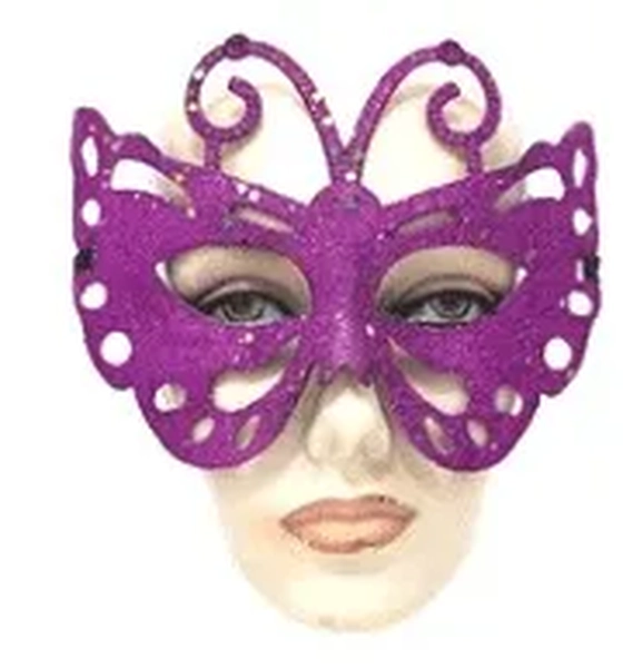 904211 MASCARA BORBOLETA GLITTER SORTIDAS