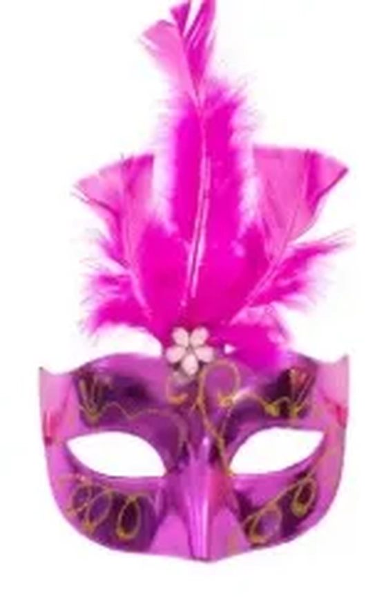 904212 MASCARA C/PLUMAS SORTIDAS