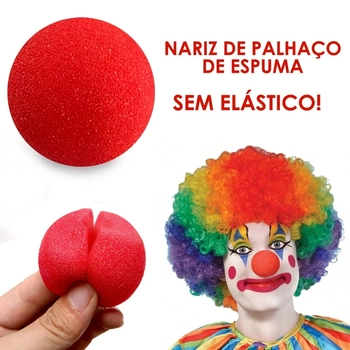 904297 NARIZ DE PALHAÇO DE ESPUMA C/12