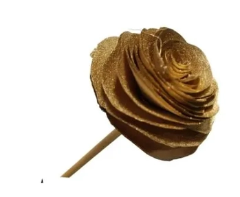 VAR-004-DO- PALITO DIFUSOR EM MADEIRA 25CM COR DOURADA